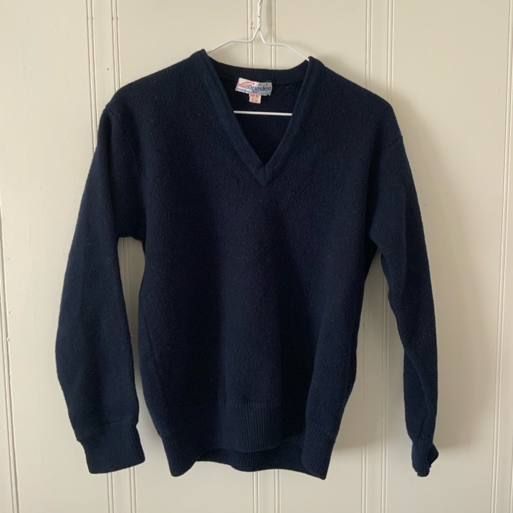 Classic Navy V-Neck Men's Sweater